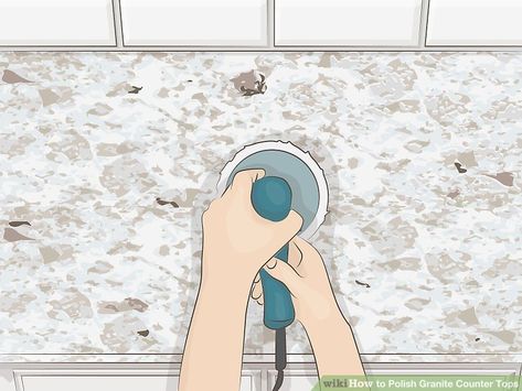 How to Polish Granite Counter Tops: 15 Steps (with Pictures) Homemade Granite Cleaner, Granite Polish, Granite Cleaner, Diy First Aid Kit, Picture Polish, Granite Countertop, House Cleaning Checklist, Granite Tops, Grease Stains