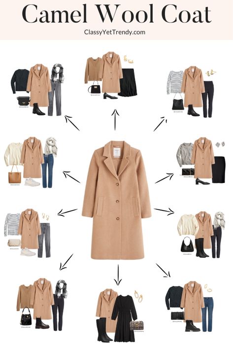 Camel Wool Coat, Classy Yet Trendy, Wool Coat, Capsule Wardrobe, Camel, Winter Outfits, Outfit Ideas, Wool, Wardrobe