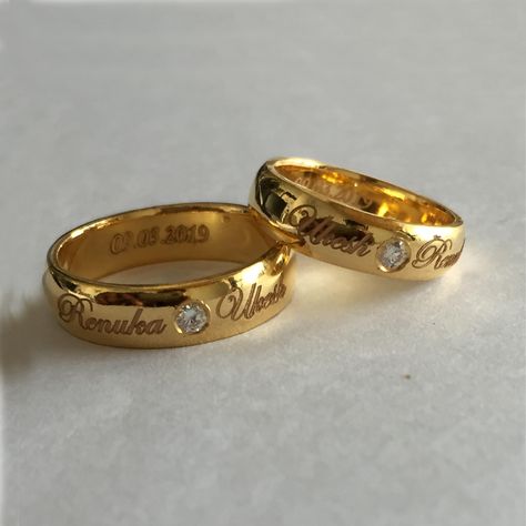 Custom Platinum Rings, Gold Rings, Name Engraved Platinum Rings & Diamond Rings