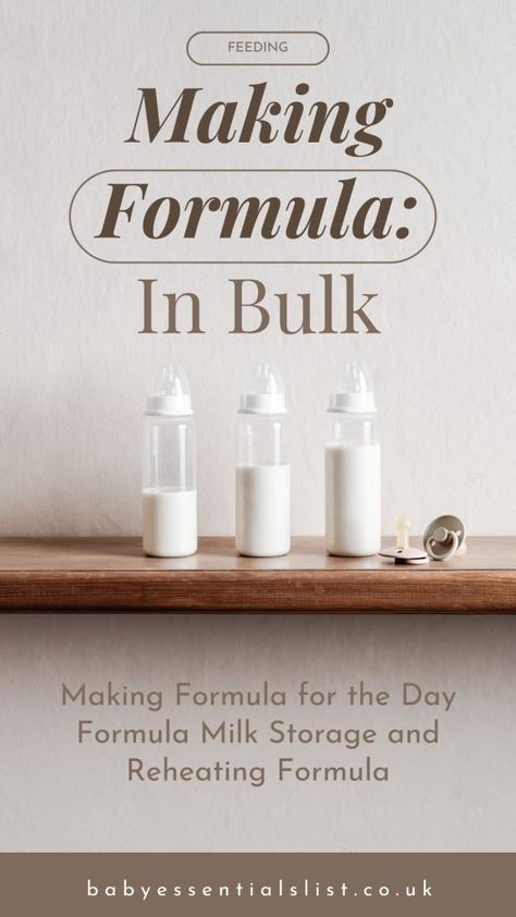 Making formula in bulk Formula Milk Storage, Formula Pitcher Method, Baby Formula Storage, Formula Milk, Bottle Sterilizer, Formula Feeding, Milk Storage, Mixed Babies, Baby Must Haves