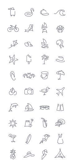 Summery Tatoos, Summer Theme Tattoo, Beach Trip Tattoos, Summer Themed Tattoos, Tattoos Beach Theme, Beachy Henna Designs, Beach Minimalist Tattoo, Beach Themed Tattoos For Women, Beachy Doodles