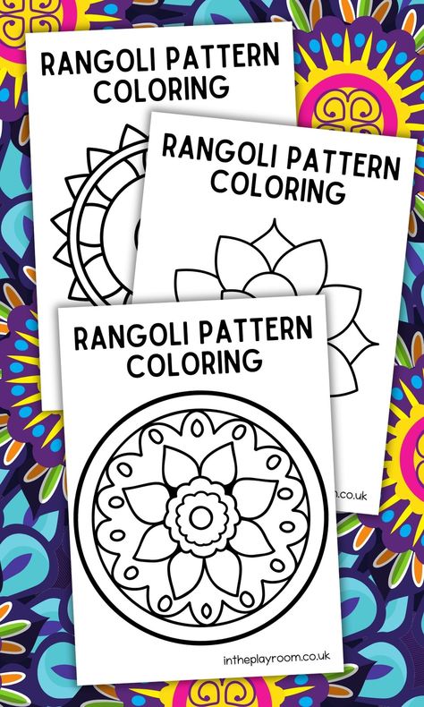 Diwali Rangoli Pattern Coloring Pages - In The Playroom Rangoli Designs Printable, Diwali Coloring Pages Free Printable, Diwali Free Printables, Diwali Projects For Kids, Diwali Coloring Pages For Kids, Diwali School Activities, Diwali Worksheet For Kids, Rangoli Printable, Diwali Kids Activities