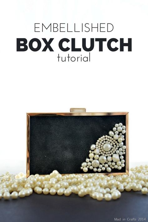 Pearl Embellished Clutch Tutorial Diy Bags No Sew, Sewing Tutorials Bags, Clutch Tutorial, Embellished Purses, Best Leather Wallet, Coin Purse Tutorial, Diy Clutch, Zipper Pouch Tutorial, Purse Tutorial