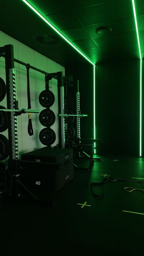 Barstool Sports Aesthetic, Male Workout Aesthetic, Green Sports Aesthetic, Gym At Night Aesthetic, Gym Asethic Men, Dark Home Gym Aesthetic, Gym Core Aesthetic, Dark Gym Aesthetic Wallpaper, Neon Gym Aesthetic