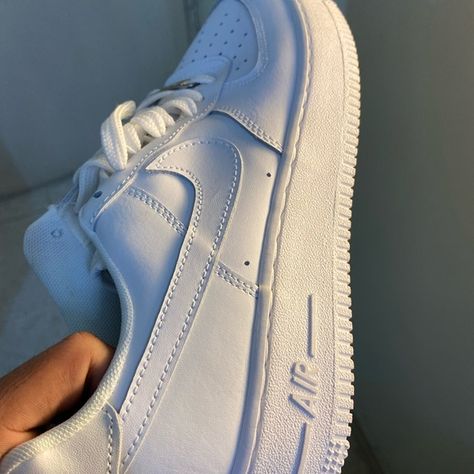 NIKE AIRFORCE 1s. ( AF1 ) Airforce 1s, The Tongue, Swoosh Logo, Sneakers Men Fashion, Nike Air Force Sneaker, Men Fashion, Nike Air Force, White Leather, Patch Logo