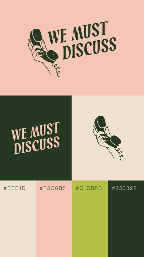 Free Logos Substack Design, Print Color Palette, Substack Newsletter, Visual Identity Design Branding, Logo Color Palette, Feminine Color Palette, Retro Telephone, Green Branding, Feminine Brand