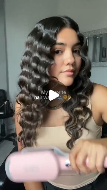 TYMO BEAUTY on Instagram: "My favourite hair waver.🌊☀️✨

#hairtransformation #tymobeauty #tymo #wavyhair #hairgoals #BeachyWaves #wavycurly #hairstyles #mermaidhair #TymoRovy" Wave Curl Hairstyles, Hair Waver Hairstyles, How To Use Hair Waver, Tymo Hair Waver, Wave Crimper Hairstyles, Crimper Iron Waves, 3 Barrel Waver Hair Hairstyles, Hairstyles Crimped Hair, Hair Crimper Styles Waves