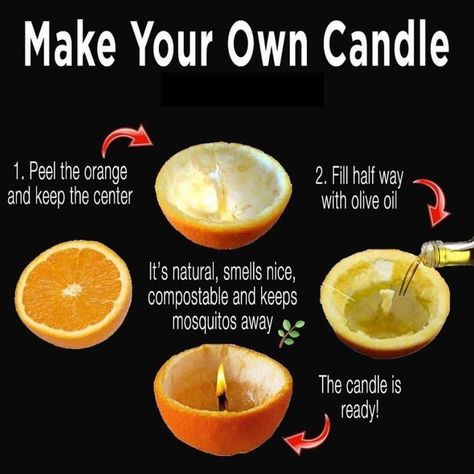 Orange Peel Candle, Mosquito Repellent Candle, Orange Candle, Candle Making Supplies, Juicing For Health, Candle Maker, Homemade Candles, Diy Tags, Home Made Soap