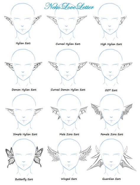 Elf Drawings, How To Draw Ears, 얼굴 드로잉, Fantasy Drawings, Reference Drawing, Elf Ears, Poses References, Concept Art Drawing, Creature Concept Art