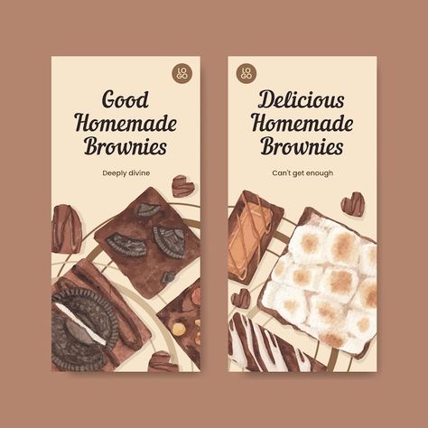 Chocolate Bar Illustration, Watercolor Chocolate, Bar Illustration, Chocolate Illustration, Brownie Packaging, Homemade Brownie, Kek Lapis, Trees Watercolor, Cookies Branding