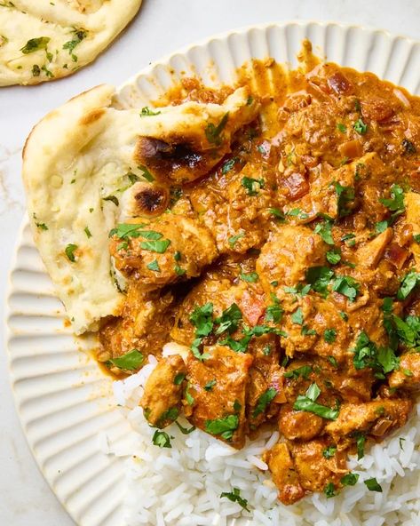 Chicken Tikka Masala Recipe | The Kitchn Indian Chicken Curry Recipe, Creamy Chicken Dish, Marinated Chicken Thighs, Tikka Recipe, Chicken Tikka Masala Recipes, Tikka Masala Recipe, Perfect Chicken, Healthier Food, Chicken Tikka Masala