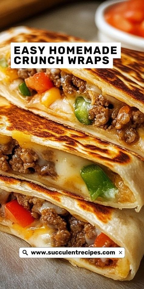 Copycat Crunch Wrap, Crunch Wrap Recipe, Perfect Roast Turkey, Christmas Crunch, Crispy Beef, Crunch Wrap, Nacho Cheese Sauce, Food Wraps, Wrap Recipes