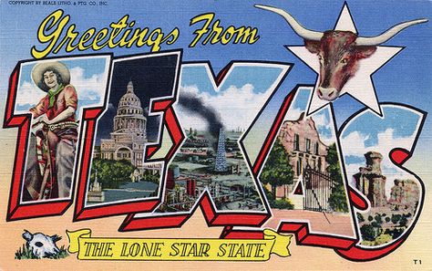 Greetings from Texas, The Lone Star State - Large Letter Postcard Texas Poster, Texas Art, Lone Star State, Large Letters, Lone Star, Post Cards, Vintage Postcard, Vintage Postcards, Travel Art