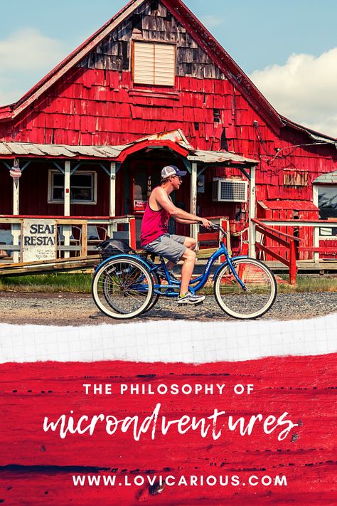 A microadventure is an experience that’s small, short, and accessible.  It’s a way to try something new, to experience human connection, or to push the limits of your comfort zone.  It’s something that doesn’t require extensive planning or a huge block of time; and not something that requires a lot of special gear or expensive equipment.    #adventure #microadventure #simpleliving Vacation Itinerary, Mountain Travel, Relaxing Vacations, Travel App, Travel Activities, Travel Light, Travel Deals, Travel Goals, Travel Life