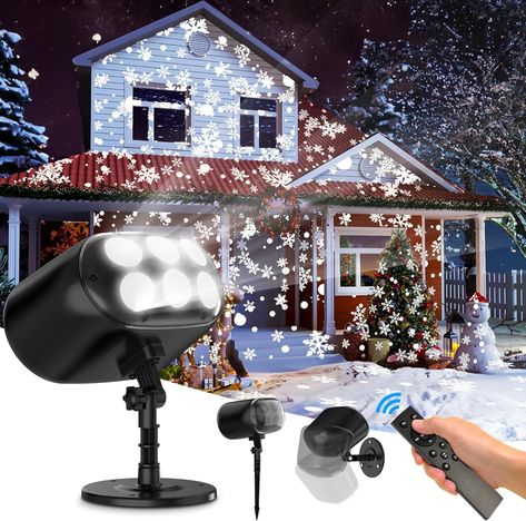 2024 Falling Snowflake Projector w/Remote丨Six-Tube Christmas Projector Lights Outdoor Waterproof IP65丨LED Projection Christmas Lights Outdoor丨Indoor & Outdoor Christmas Decorations for House Christmas Projector Lights Outdoor, Modern Chic Decor, Decorations For House, Christmas Lights Outdoor, Christmas Projector, Festive Table Setting, Fun Christmas Decorations, Green Theme, Outdoor Christmas Lights