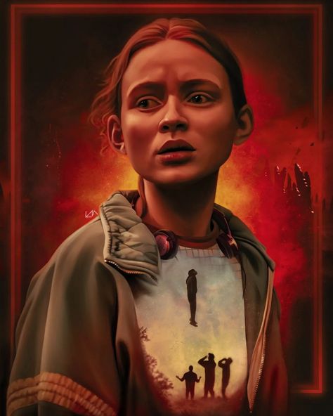 Stranger Things Artwork, Starnger Things, Stranger Things Max, Stranger Things Poster, Stranger Things Art, Stranger Things Tv, Stranger Things Characters, Portrait Of A Woman, Stranger Things Aesthetic