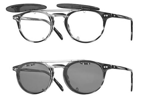 Oliver Peoples Riley R with custom clip on flip up :D Clip On Sunglasses For Men, Eye Glasses Shapes, Shades Eyewear, Types Of Sunglasses, Glasses For Your Face Shape, Oliver Peoples Glasses, Mens Sunglasses Fashion, Cool Glasses, Clip On Sunglasses