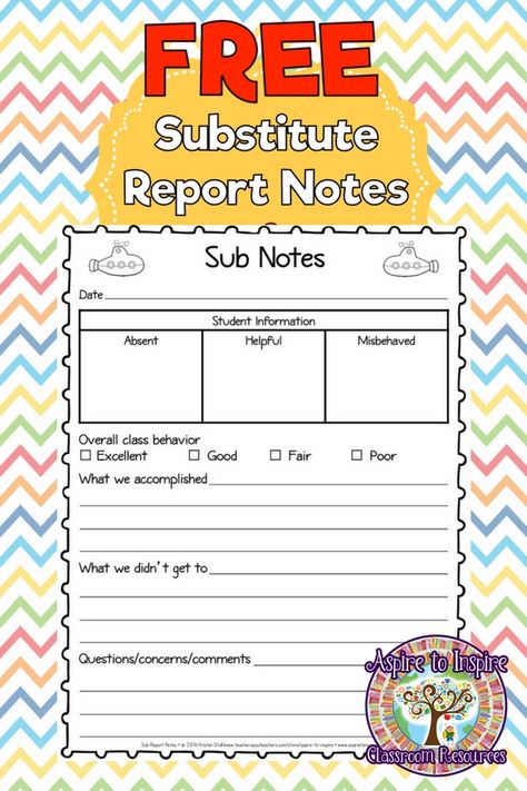 Get Quick, Easy, and Need-to-Know Substitute Teacher Feedback Thank You Substitute Teacher, Sub Notes To Teacher, Substitute Teacher Worksheets, Substitute Teacher Ideas Highschool, Substitute Teacher Ideas Elementary, Substitute Notes To Teacher, Substitute Report, Substitute Teacher Quotes, Elementary Substitute Ideas