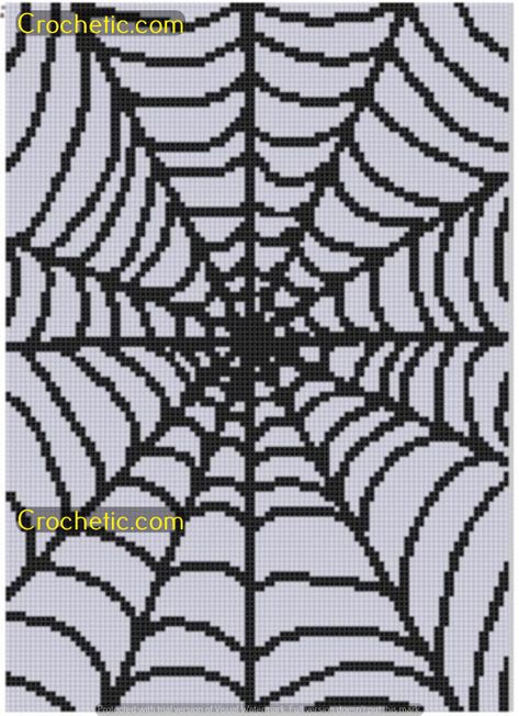 Spellbound Rainbow Top: Crochet Grid Fashion for Halloween Spider Web Alpha Pattern, Spider Web Cross Stitch, Spider Web Pixel Art, Black And White Pixel Art, Embroidery Spider, Grid Crochet, Pixel Grid, Stitch Halloween, Graph Patterns