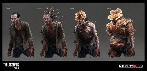 Naughty Dog The Last of Us Part II Art Blast - ArtStation Magazine Zombie Drawings, Zombie Monster, Zombie Art, Monster Concept Art, Game Concept Art, Game Concept, Last Of Us, Zombie Apocalypse, Creature Design