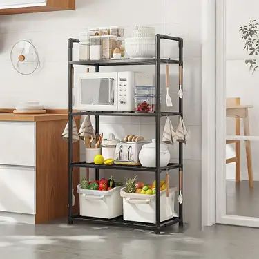 Microwave Storage, Organiser Cucina, Movable Storage, Stationary Storage, Kitchen Furniture Storage, Metal Storage Racks, Iron Storage, Freestanding Storage, Bathroom Storage Shelves