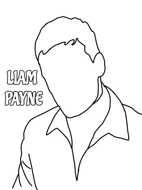 liam payne ; coloring page Liam Payne Drawing Easy, One Direction Colouring Pages, One Direction Drawings Easy, One Direction Drawing Ideas, One Direction Coloring Pages, Liam Payne Drawing, Drawing Ideas Easy Aesthetic, 1d Drawings, One Direction Drawings