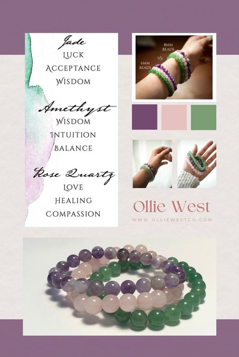 Jade Stone Meaning, Bracelet Meaning, Bracelets With Meaning, Watch Jewelry, Crystals Healing Properties, Crystals Healing, Purple Jade, Crystal Healing Bracelets, Stone Healing