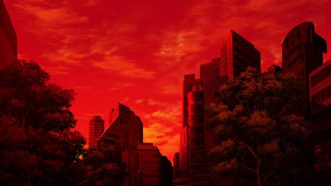 Anime Trickster: Edogawa Ranpo "Shounen Tanteidan" Yori  Wallpaper Red Background Aesthetic Landscape, Background Aesthetic Landscape, Red Background Aesthetic, Red Wallpapers, Anime Landscape, Shakugan No Shana, Red Anime, Aesthetic Landscape, Edogawa Ranpo