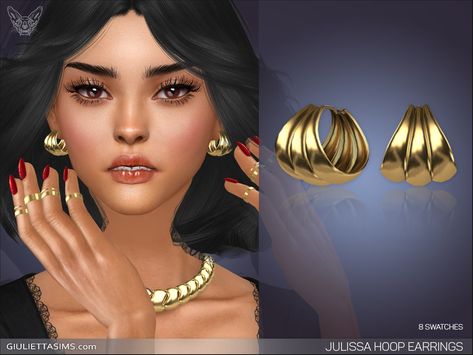 Sims Lips, Cc Accessories, Sims 4 Piercings, Play Sims 4, Free Sims 4, Triple Hoop Earrings, Sims 4 Gameplay, Sims 4 Teen, Sims 4 Dresses