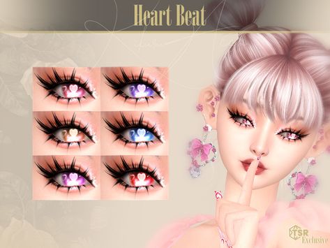 Sims 4 Cc Heart Makeup, Eye Contacts Sims 4, Sims 4 Heart Makeup, Anime Eyes Sims 4 Cc, Doll Eyes Sims 4 Cc, Heart Eyes Sims 4 Cc, Sims 4 Kawaii Accessories, Sims 4 Doll Eyes, Sims 4 Heart Eyes