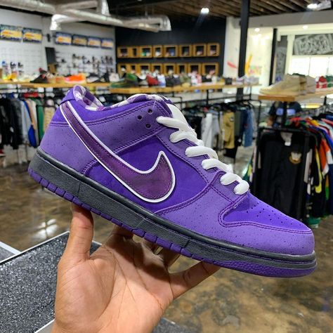 Xchange Norfolk📍 on Instagram: “Nike Sb purple lobster size 10 is now available in store for $800” Purple Lobster Sb Outfit, Nike Sb Lobster, Sb Lobster, Sb Outfits, Purple Lobster, Custom Made Shoes, Purple Outfits, Nike Sb, Nike Air Force Sneaker