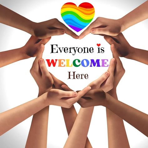 Everyone is Welcome Here Poster Holding Hands Inclusion - Etsy Canada Inclusive Art, Everyone Is Welcome Here, Diversity Poster, Welcome To The Group, Classroom Signs, Good Night Prayer, Everyone Is Welcome, Community Space, Welcome Poster