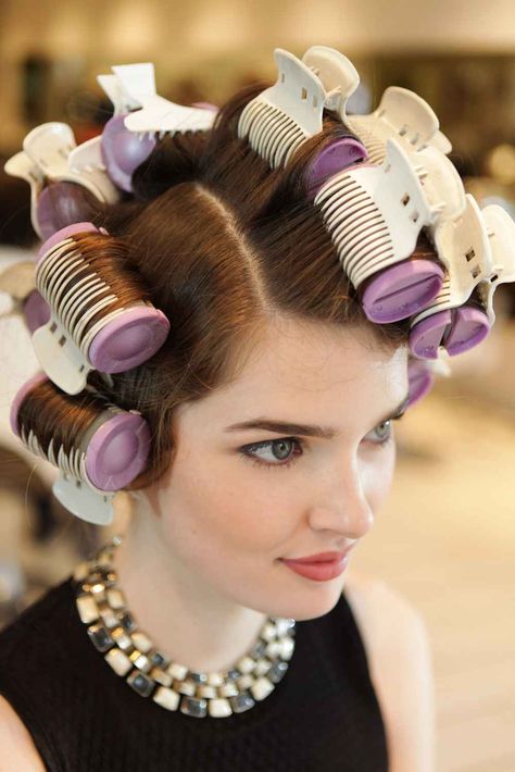 Styles Created With Hot Rollers Hot Roller Hairstyles, Hot Roller Styles, Roller Hairstyles, Hot Roller Curls, Large Hair Rollers, Roller Set Hairstyles, Using Hot Rollers, Big Hair Rollers, Hot Curlers