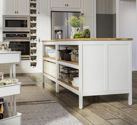 14 DIY kitchen island ideas for a budget-friendly upgrade | Real Homes Prefab Kitchen Island, Alternative Kitchen Island, Ikea Kitchen Island Diy, Temporary Kitchen Island, Renter Friendly Kitchen Island, Tornviken Kitchen Island Hack, Ikea Tornviken Island, Ikea Kitchen Island Ideas, Ikea Island Kitchen