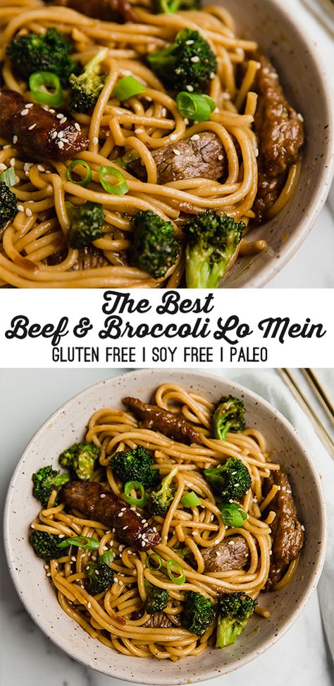 Beef And Broccoli Lo Mein, Broccoli Lo Mein, Gluten Free Chinese, Unbound Wellness, Gf Dinner, Dairy Free Recipes Dinner, Gluten Free Spaghetti, Beef And Broccoli, Lo Mein