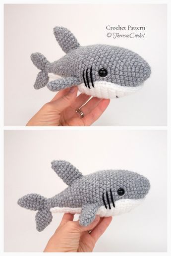 Amigurumi Shark Free Crochet Patterns - DIY Magazine Free Crochet Shark Slippers Pattern, Crochet Sea Creatures Patterns, Free Crochet Shark Patterns Amigurumi, Crochet Shark Amigurumi, Whale Shark Amigurumi Free Pattern, Crochet Amigurumi Whale, Crochet Shark Free Patterns, Crochet Amigurumi Shark, Amigurumi Free Pattern Shark