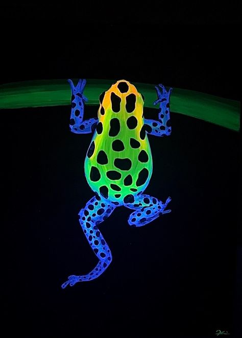 Glow Art Painting, Neon Animal Wallpaper, Florecent Paintings, Black Light Painting Ideas Canvases, Black Light Art Ideas, Black Light Paintings, Black Light Painting Ideas Easy, Blacklight Painting Ideas, Fluro Painting