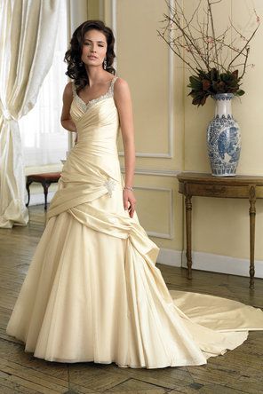 Sophia Tolli Bridal - Y2723 Pale Yellow Wedding, Light Yellow Weddings, Pale Yellow Weddings, Light Yellow Dresses, Sophia Tolli Wedding Dresses, Yellow Wedding Dress, Sophia Tolli, Wedding Dresses 2014, Wedding Dress Train