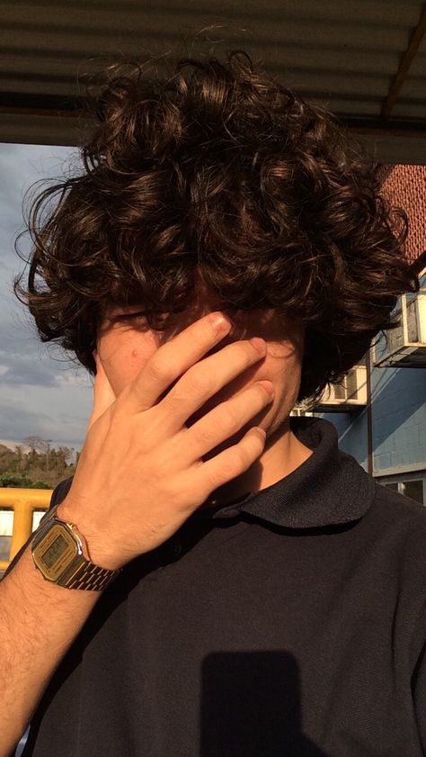 Brown Hair Men, Brown Curly Hair, Boys With Curly Hair, Boys Long Hairstyles, Curly Hair Men, Hair Reference, Curly Hair Cuts, Dark Brown Hair, Grunge Hair