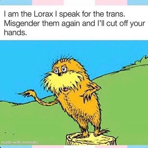 Lgbtq Quotes, Lgbt Humor, Lgbt Memes, Trans Boys, Lgbtq Funny, Gay Humor, Gay Memes, Trans Pride, The Lorax