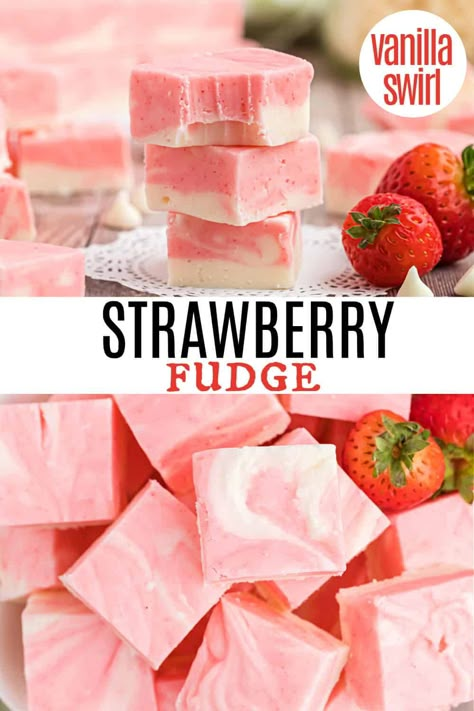 Pink Fudge Recipe, Fruit Fudge Recipes, Raspberry Fudge Recipe, How To Package Fudge To Sell, Candy Filling Recipes, Strawberry Cheesecake Fudge Recipe, Best Fudge Recipes Ever, Strawberry Cheesecake Fudge, Cheesecake Fudge Recipe