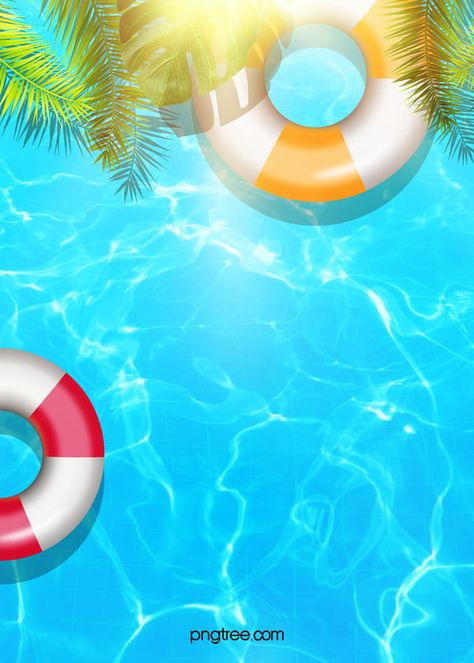 Summer Creative Hand Painted Swimming Pool Background Summer Creative Ads, Pool Background, Pool Party Background, Pool Party Wallpaper, Summer Pool Wallpaper, Poolside Background, Background Summer, Pool Party Background Wallpaper, Swimming Pool Background