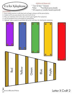 Xylophone Color Matching X Activities For Preschool, Letter X Activities For Preschool, Letter X Activities, X Is For Xylophone, X Ray Fish, Letter X Crafts, Preschool Apple Theme, Animals Crafts, Kindergarten Classrooms