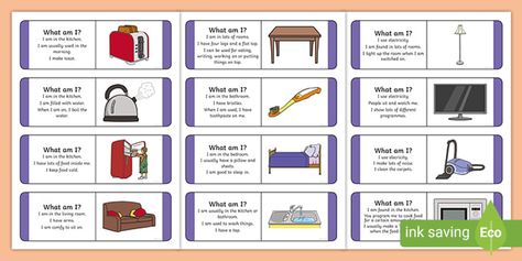 'What Am I?' Food-Themed Guessing Game Riddles for Kids Support Drawing, Guessing Games For Kids, Riddles For Kids, Picture Clues, Household Objects, I Am Statements, Free Teaching Resources, Time Activities, Guessing Games