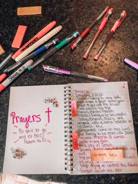 Cute prayer journal Pray Journal Ideas, Prayer Request Ideas, Prayer Board Ideas 2024, Prayer Journal Aesthetic, Cute Prayer Board Ideas, Journal Ideas God, Prayer Journal Ideas Notebooks, Prayer Board Ideas Aesthetic, Prayer Dot Journal