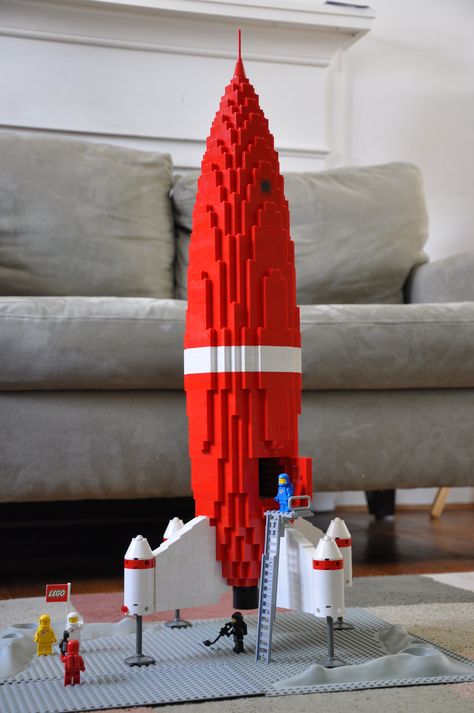 Lego Rocket Ship, Lego Rocket, Lego Board, Lego Boards, Rocket Ship, Lego Design, Baby Things, Rocket, Nasa