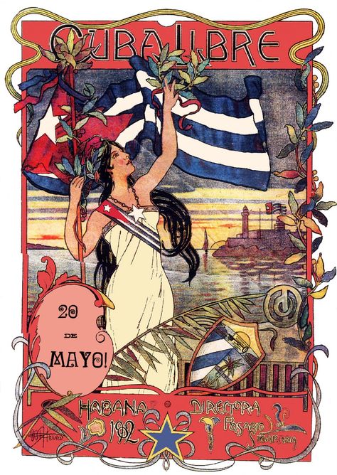 On May 20th, 1902, Cuba become a free and sovereign nation after winning its independence from colonialist Spain. However, less than six decades later, Cuba would once again be enslaved by Fidel Castro, another Spanish feudal lord as vile and vicious as his ancestors. But just as Cuba eventually defeated the tyranny of the Spanish, they will defeat the tyranny of the Castro family and their minions. Cuba Libre Recipe, Cuba Libre Cocktail, Havana City, Havana Nights Party, Vintage Cuba, Viva Cuba, Lily And Val, Cuban Culture, Cuban Art