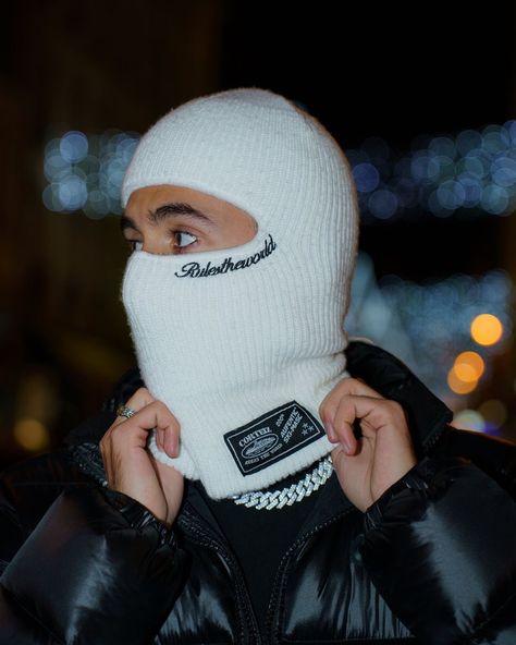 Ski Mask Design Ideas, Ski Mask Outfit Men, Ski Mask Gang, Big Palace, Durag Men, Estilo Drip, Mask Photoshoot, Mask Outfit, Boy Blurred Pic