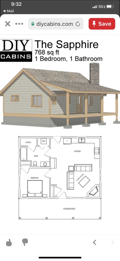 Diy Cabins, Small Cabin Plans, House Plan With Loft, Cabin Floor, Cabin Floor Plans, Cabin House Plans, Tiny House Floor Plans, Cottage Plan, A Cabin