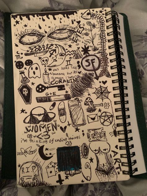 A Week Before School, Notebook Drawing, Arte Grunge, Graffiti Doodles, Anime Drawing Books, Before School, Meaningful Drawings, Art Journal Therapy, Grunge Art